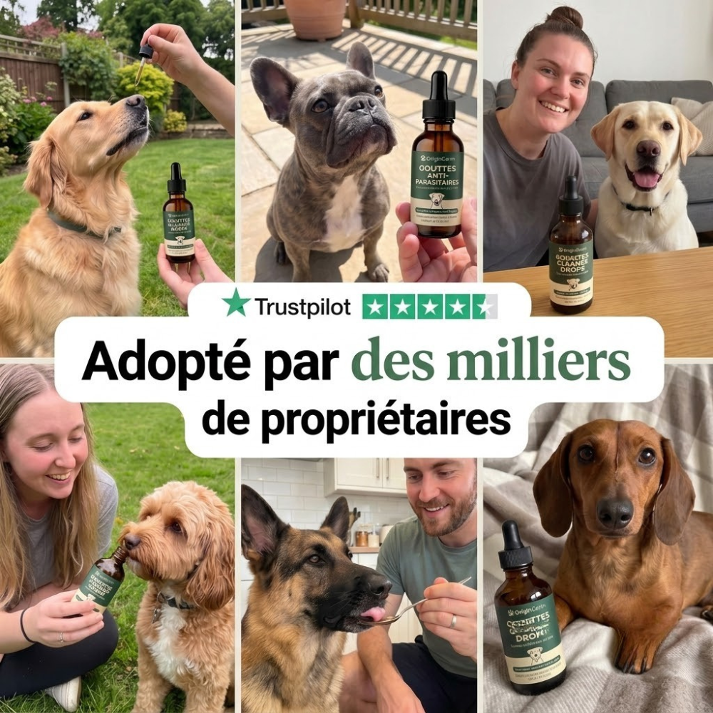 Gouttes anti-parasites internes pour chien
